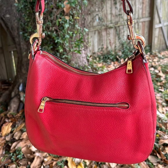 Coach  Red Shoulder hobo Bag wt horse & carriage logo . - Picture 11 of 16